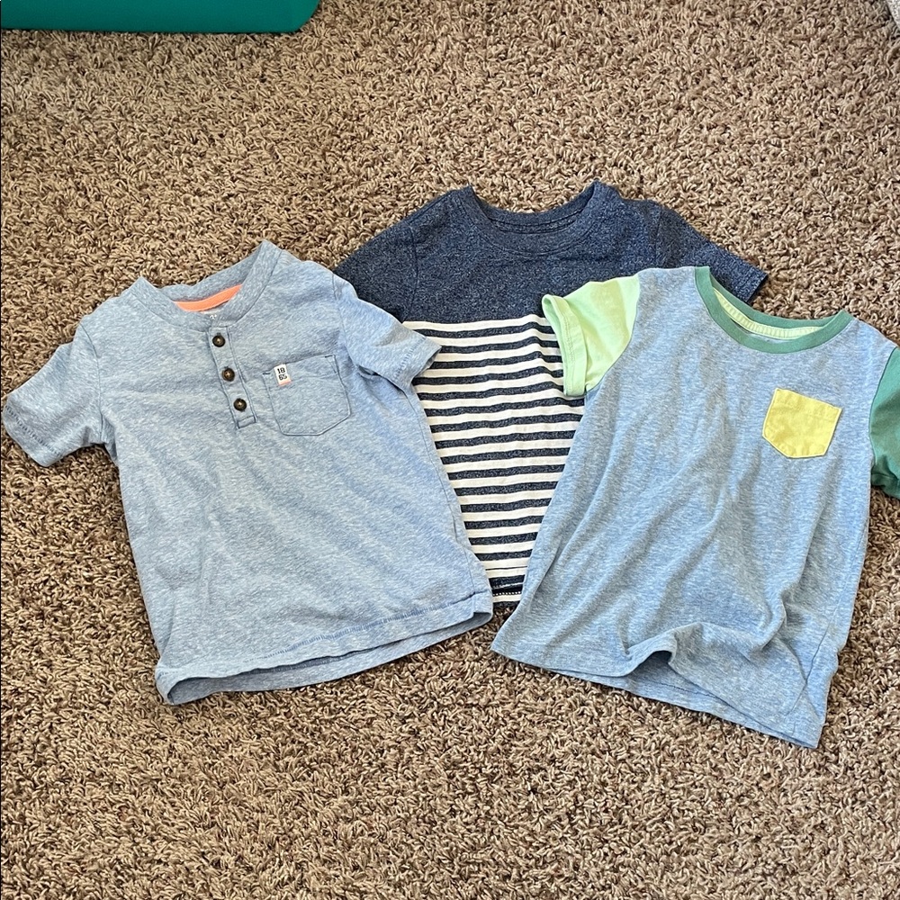Kids Blue and Gray T-Shirts Set